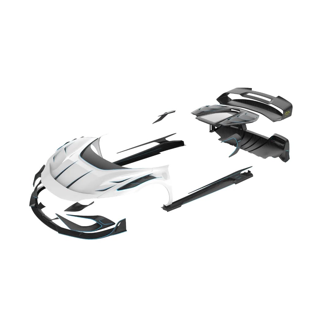 Ferrari 296 GTB BatMan Design Body Kit (Dry Carbon)