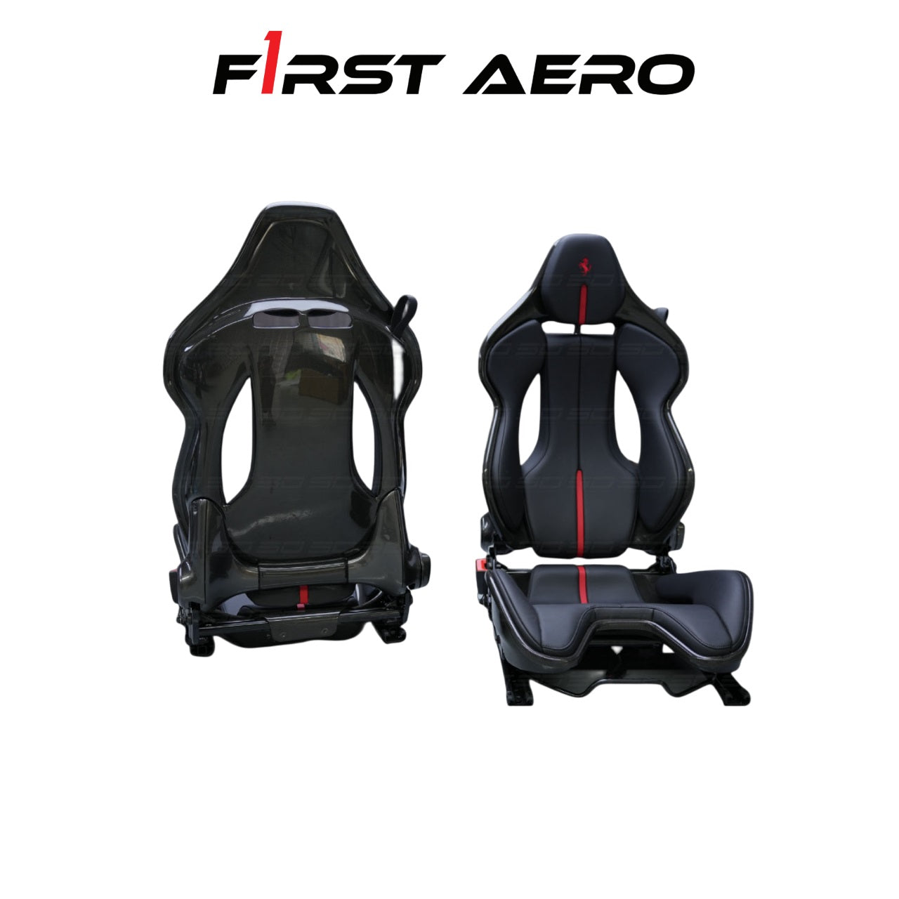 Ferrari 488 GTB / Pista Racing Bucket Seats (296GTB Style, Dry Carbon)