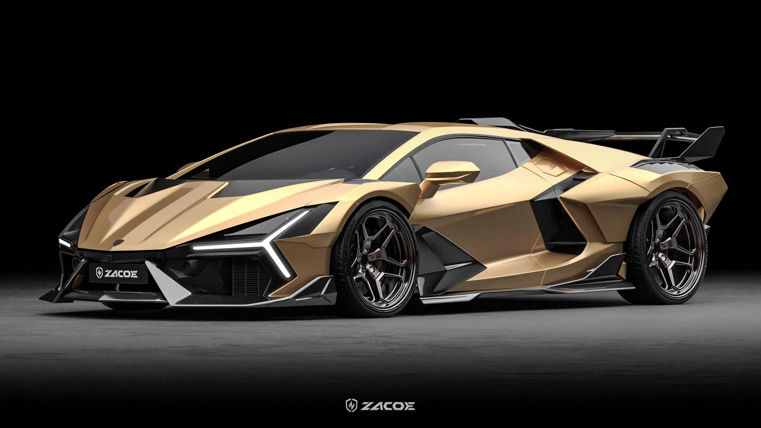 Lamborghini Revuelto Carbon Fiber Widebody Kit – Stealth Fighter Design