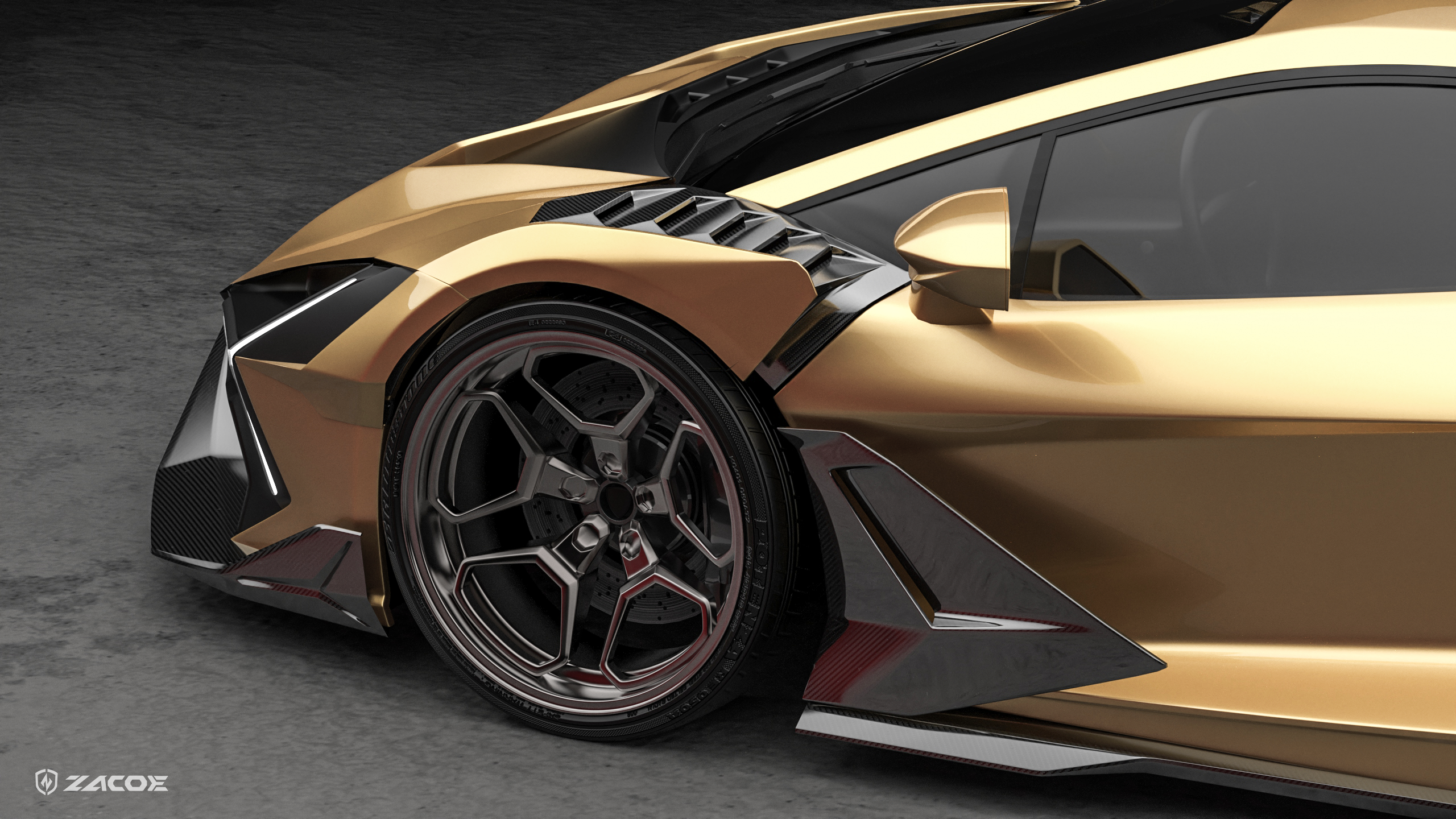 Lamborghini Revuelto Carbon Fiber Widebody Kit – Stealth Fighter Design