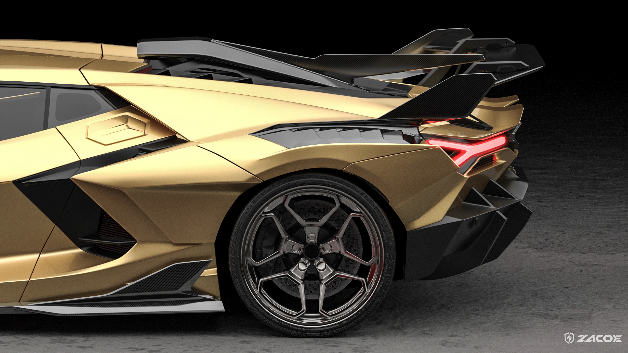 Lamborghini Revuelto Carbon Fiber Widebody Kit – Stealth Fighter Design