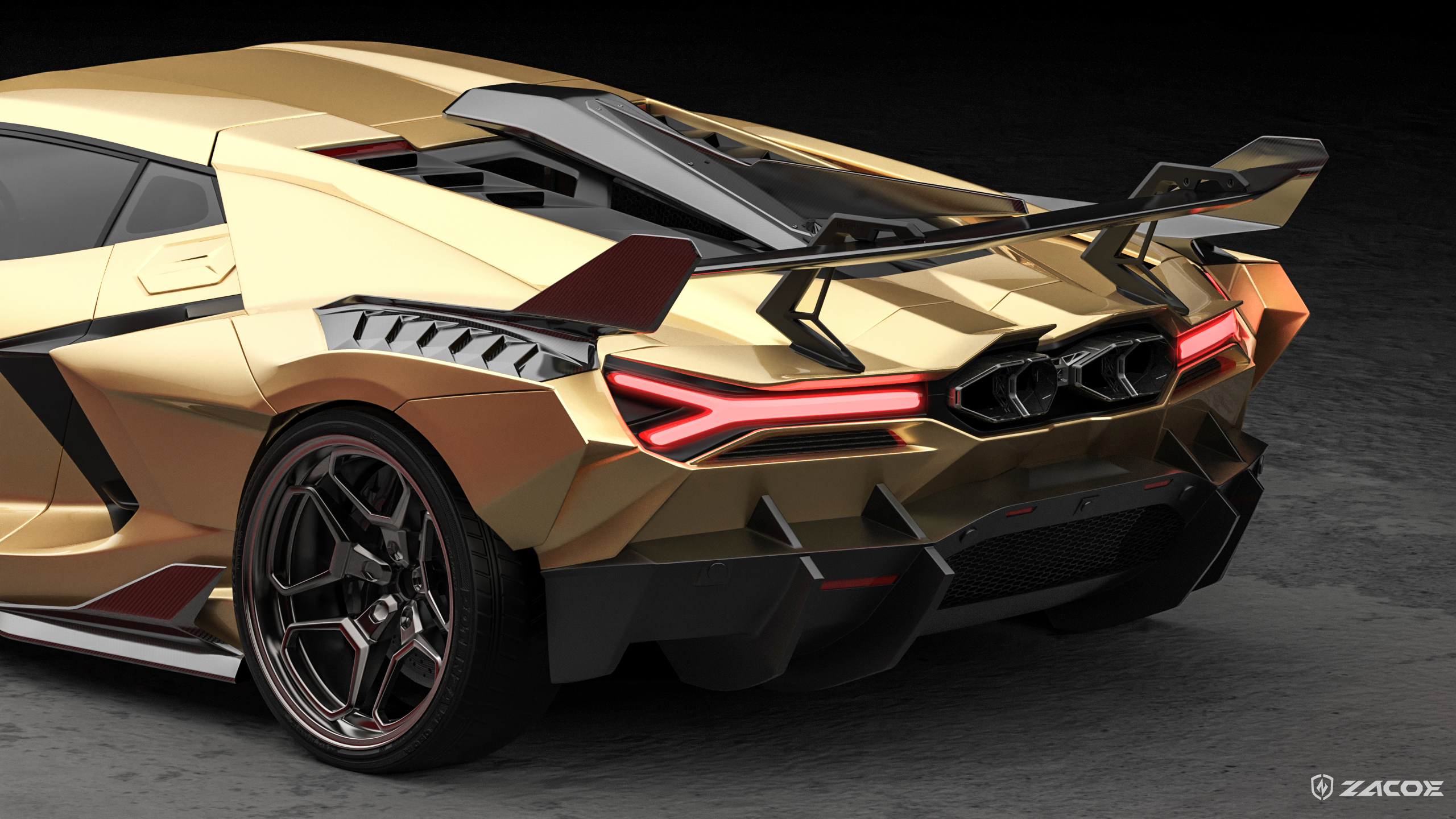 Lamborghini Revuelto Carbon Fiber Widebody Kit – Stealth Fighter Design