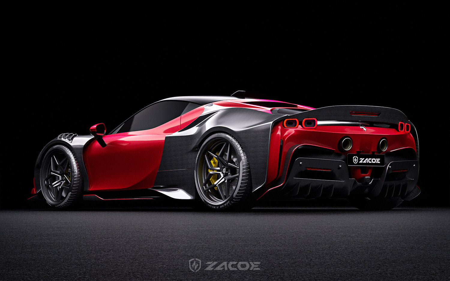 Ferrari SF90 Lightning Carbon Fiber Wide Body Kit – Fighter Jet Aero Design