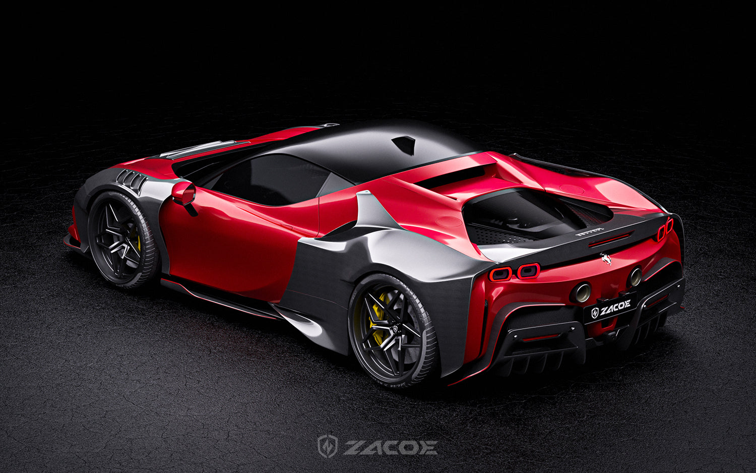 Ferrari SF90 Lightning Carbon Fiber Wide Body Kit – Fighter Jet Aero Design