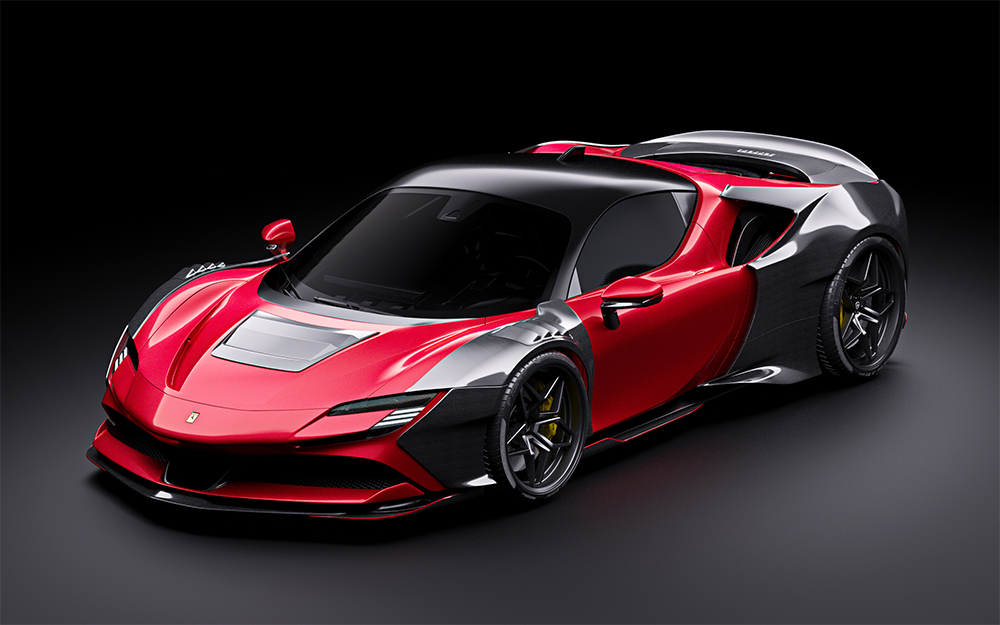 Ferrari SF90 Lightning Carbon Fiber Wide Body Kit – Fighter Jet Aero Design