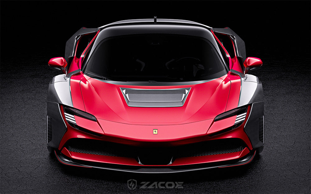 Ferrari SF90 Lightning Carbon Fiber Wide Body Kit – Fighter Jet Aero Design
