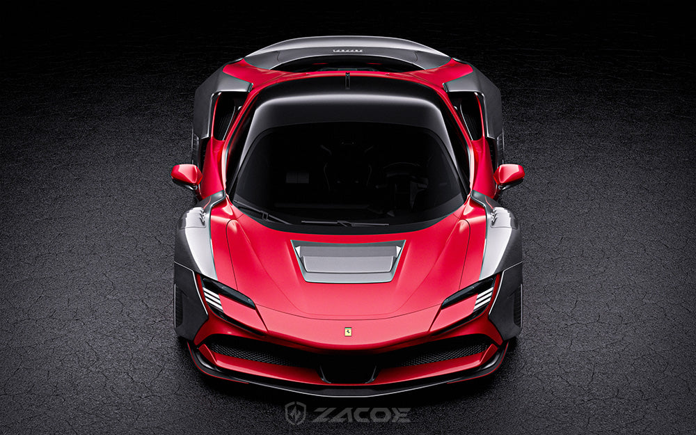 Ferrari SF90 Lightning Carbon Fiber Wide Body Kit – Fighter Jet Aero Design