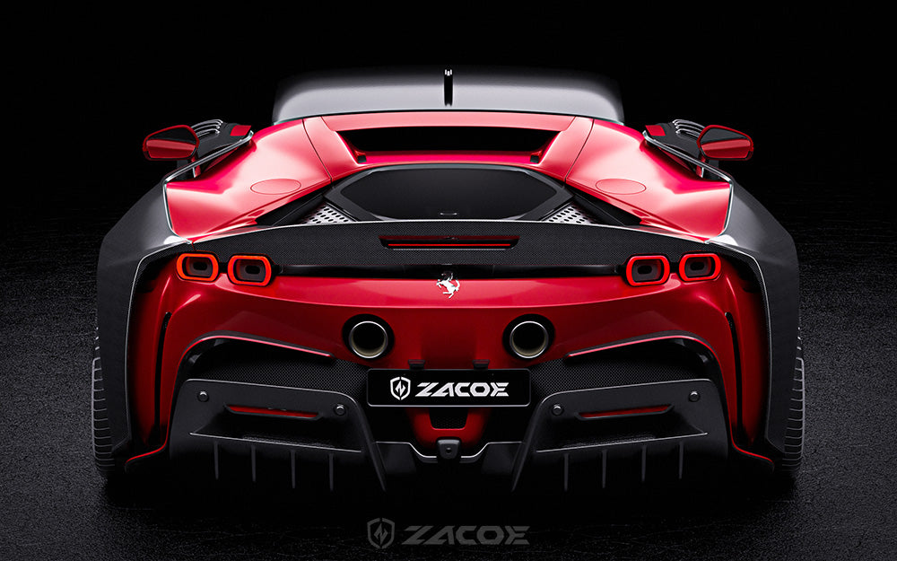 Ferrari SF90 Lightning Carbon Fiber Wide Body Kit – Fighter Jet Aero Design