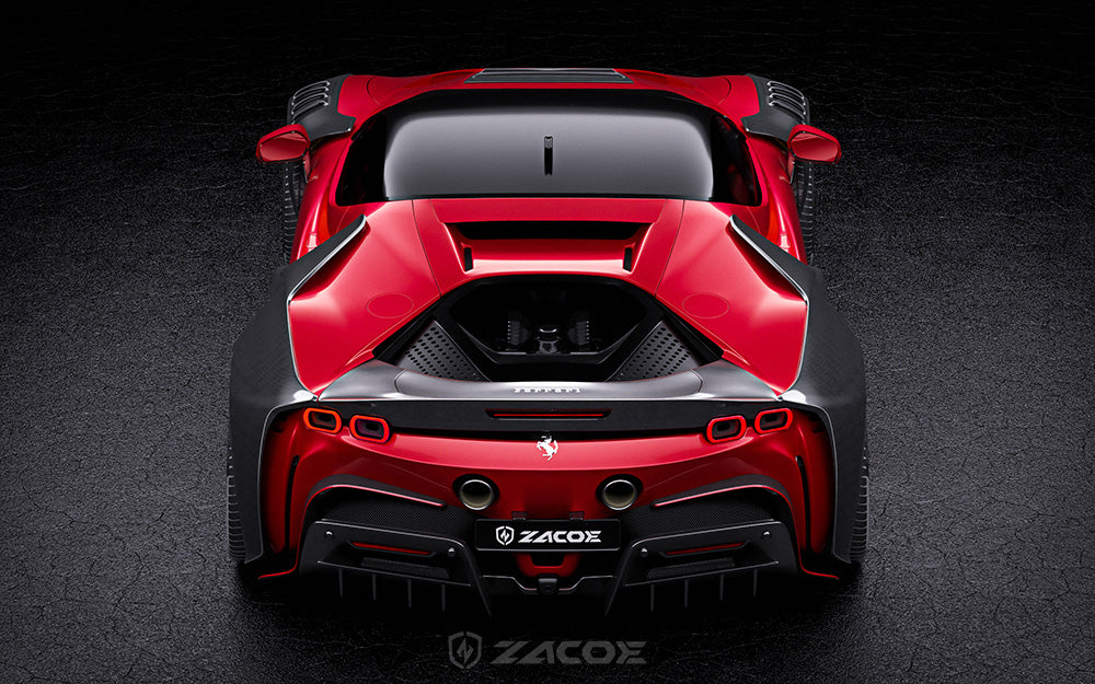 Ferrari SF90 Lightning Carbon Fiber Wide Body Kit – Fighter Jet Aero Design