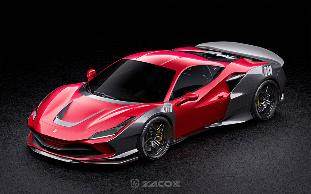 Ferrari F8 Tributo Wide Body Carbon Fiber Kit – High-End Aero Upgrade