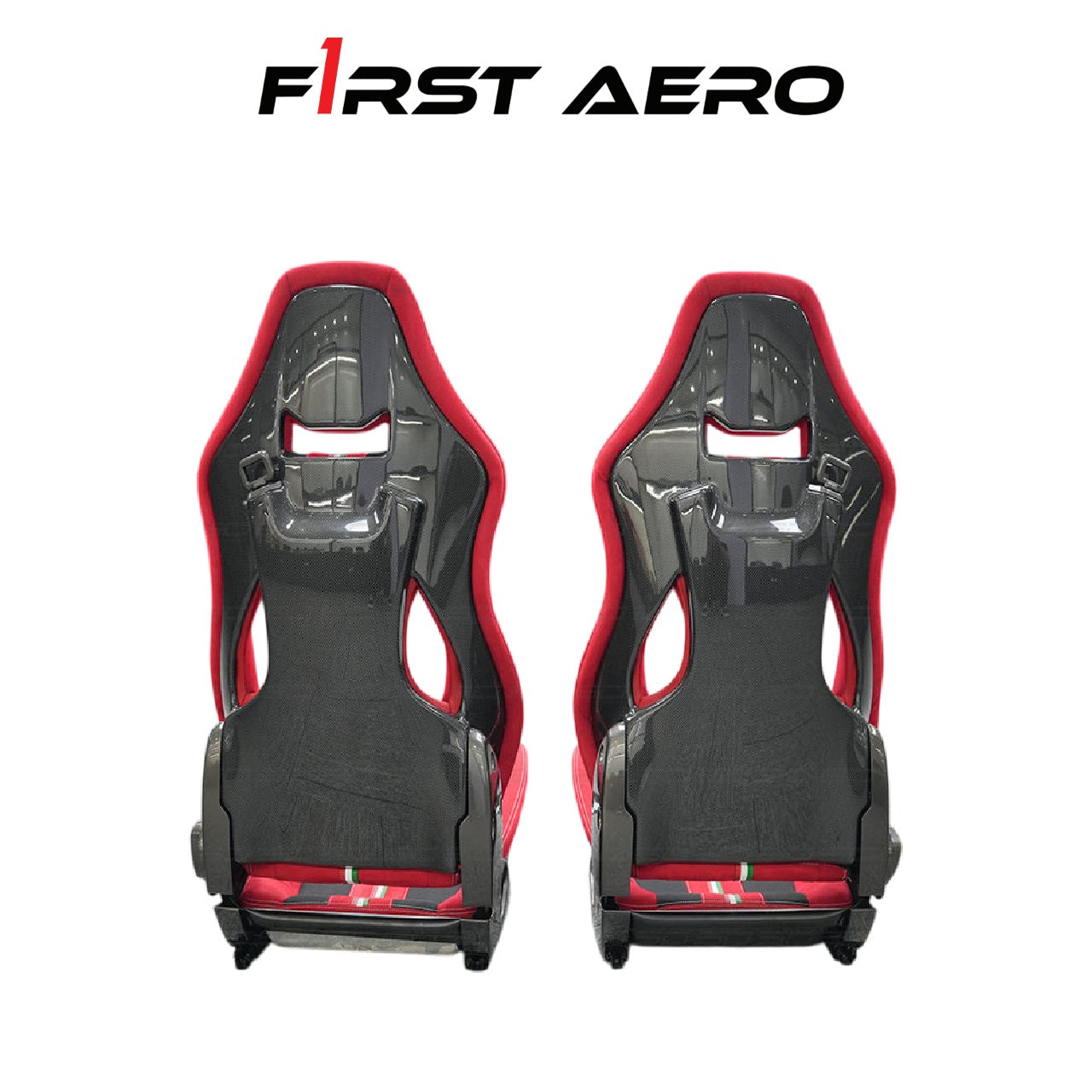 High Quality RED LEATHER Dry Carbon Fiber Seats for 488 GTB/PISTA