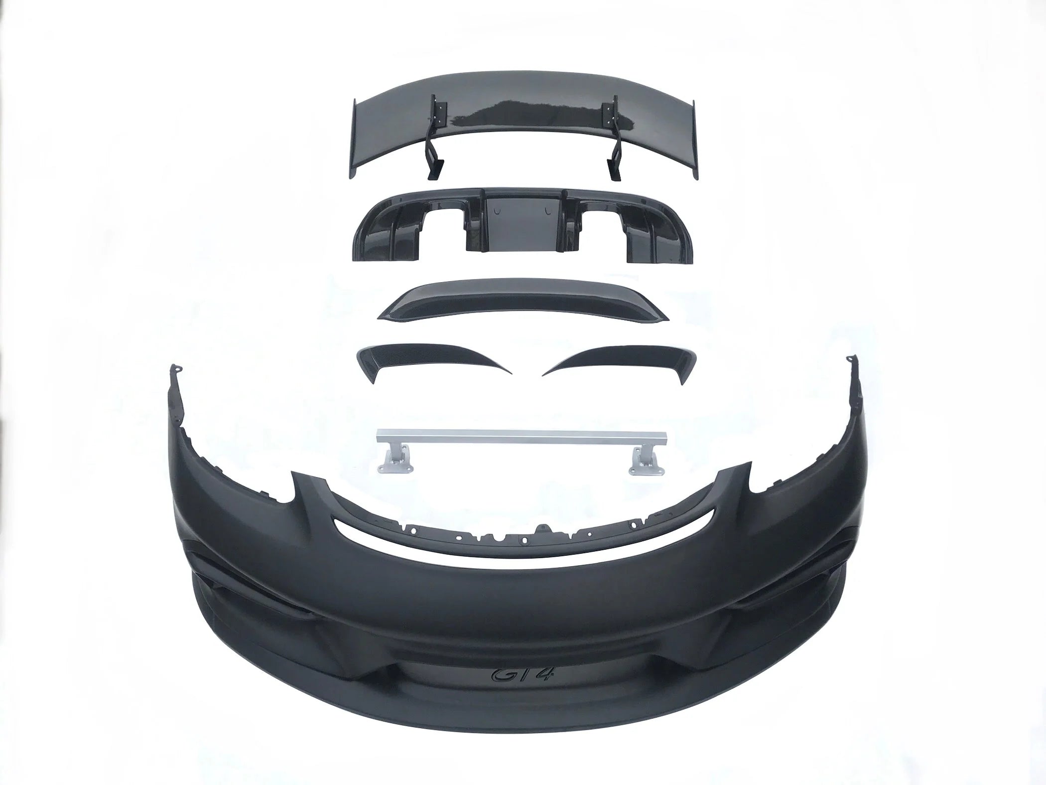 Full DRY Carbon Fiber Full Body Kit For Porsche 718 Upgrade to GT4