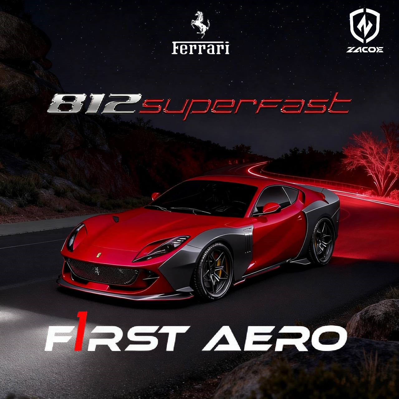 Ferrari 812 Superfast Widebody Carbon Fiber Kit – Muscular Stance Upgrade