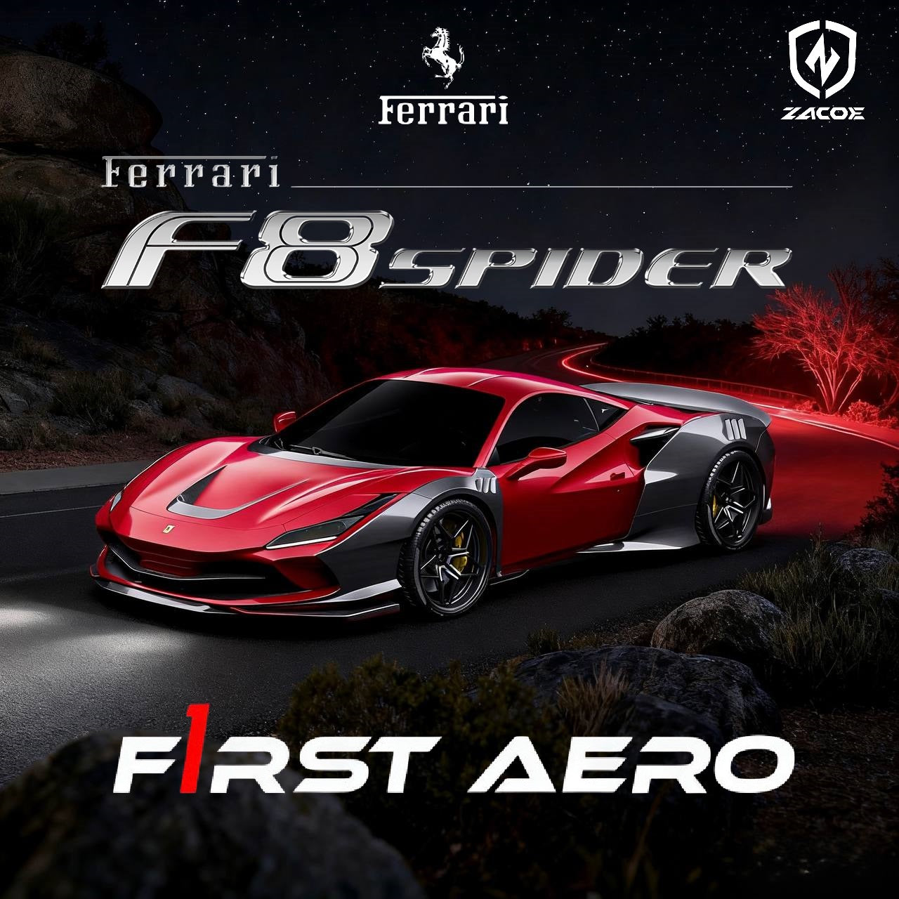 Ferrari F8 Tributo Wide Body Carbon Fiber Kit – High-End Aero Upgrade