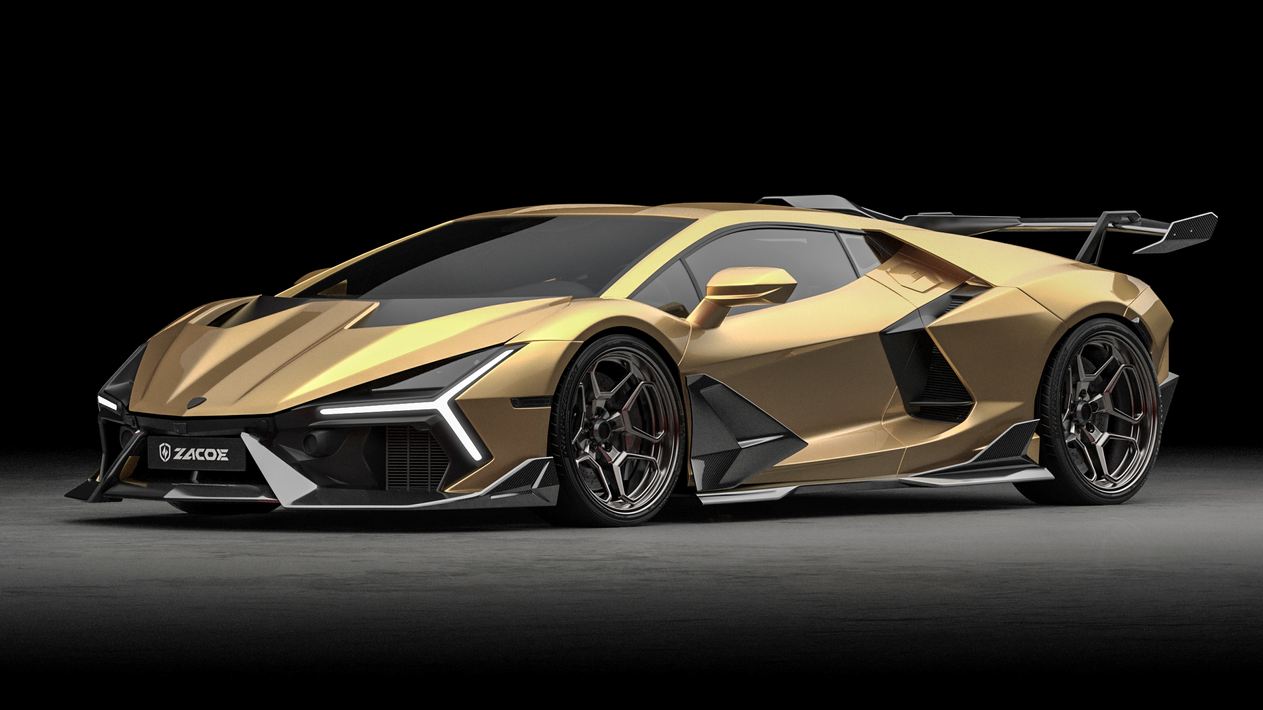 Lamborghini Revuelto Carbon Fiber Widebody Kit – Stealth Fighter Design