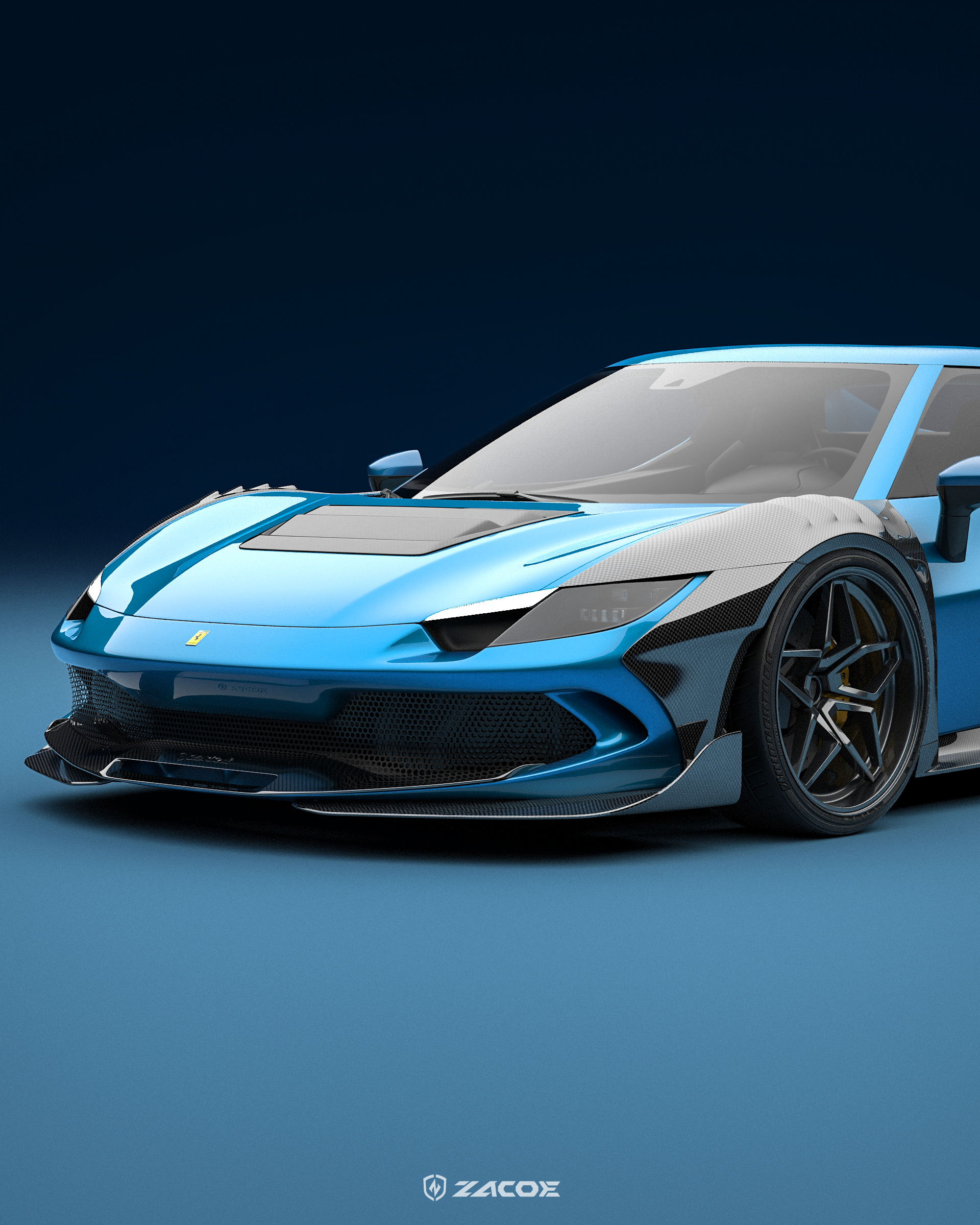Ferrari 296 GTB “GTZ” Carbon Fiber Widebody Conversion Kit