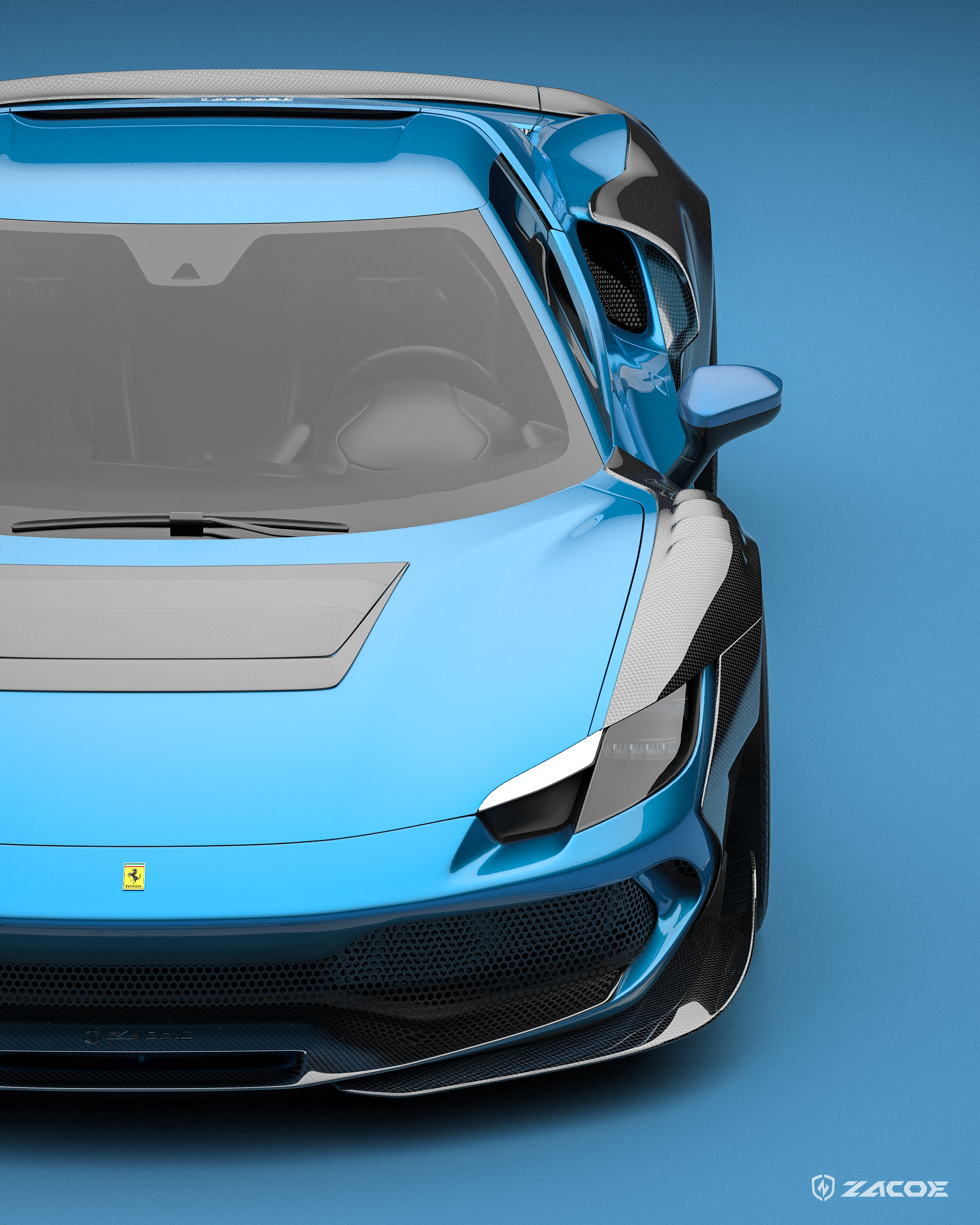 Ferrari 296 GTB “GTZ” Carbon Fiber Widebody Conversion Kit