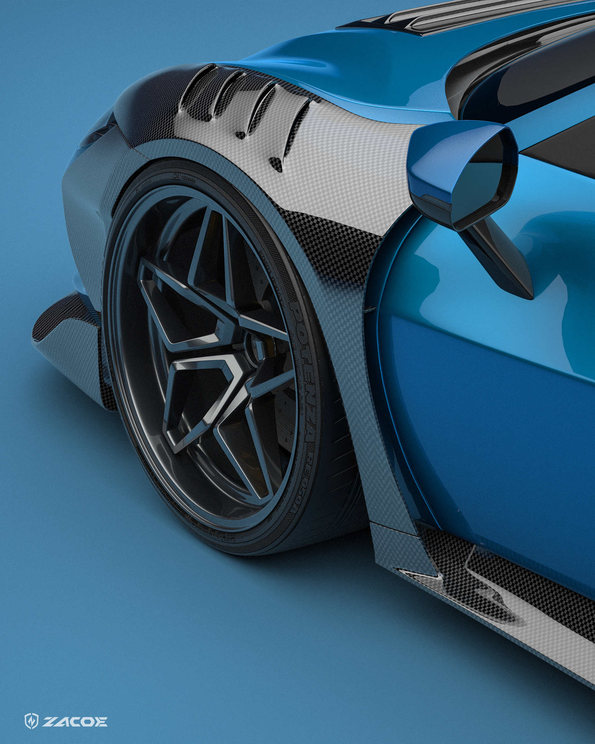 Ferrari 296 GTB “GTZ” Carbon Fiber Widebody Conversion Kit