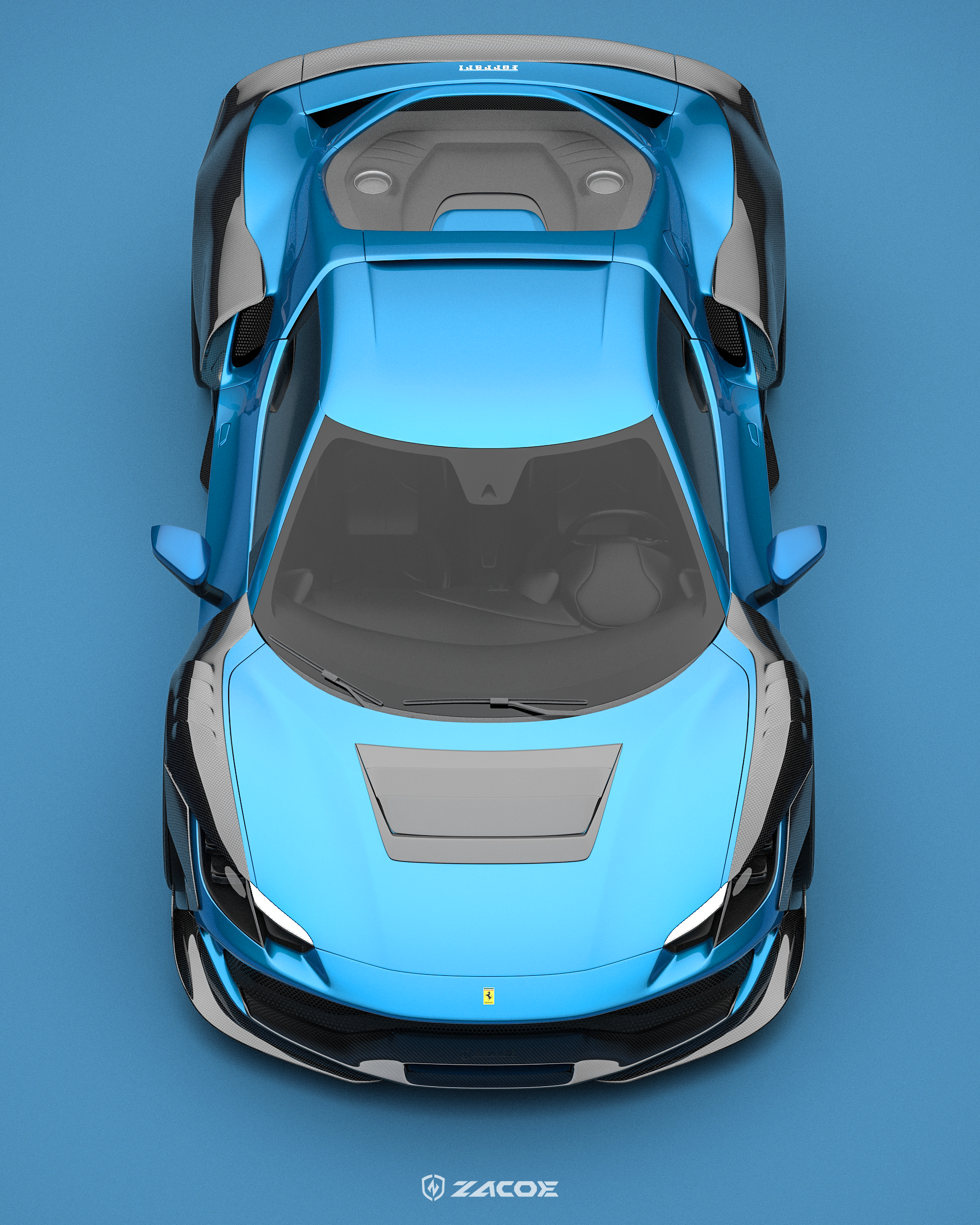 Ferrari 296 GTB “GTZ” Carbon Fiber Widebody Conversion Kit
