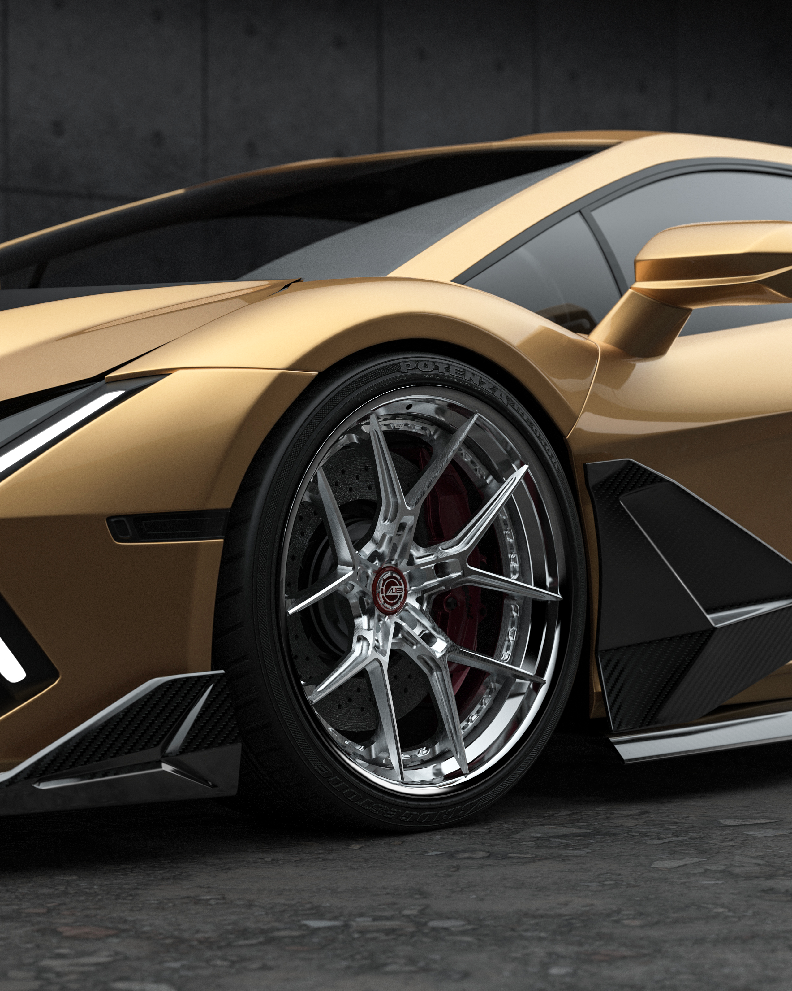 Lamborghini Revuelto Carbon Fiber Body Kit – Stealth Fighter Edition