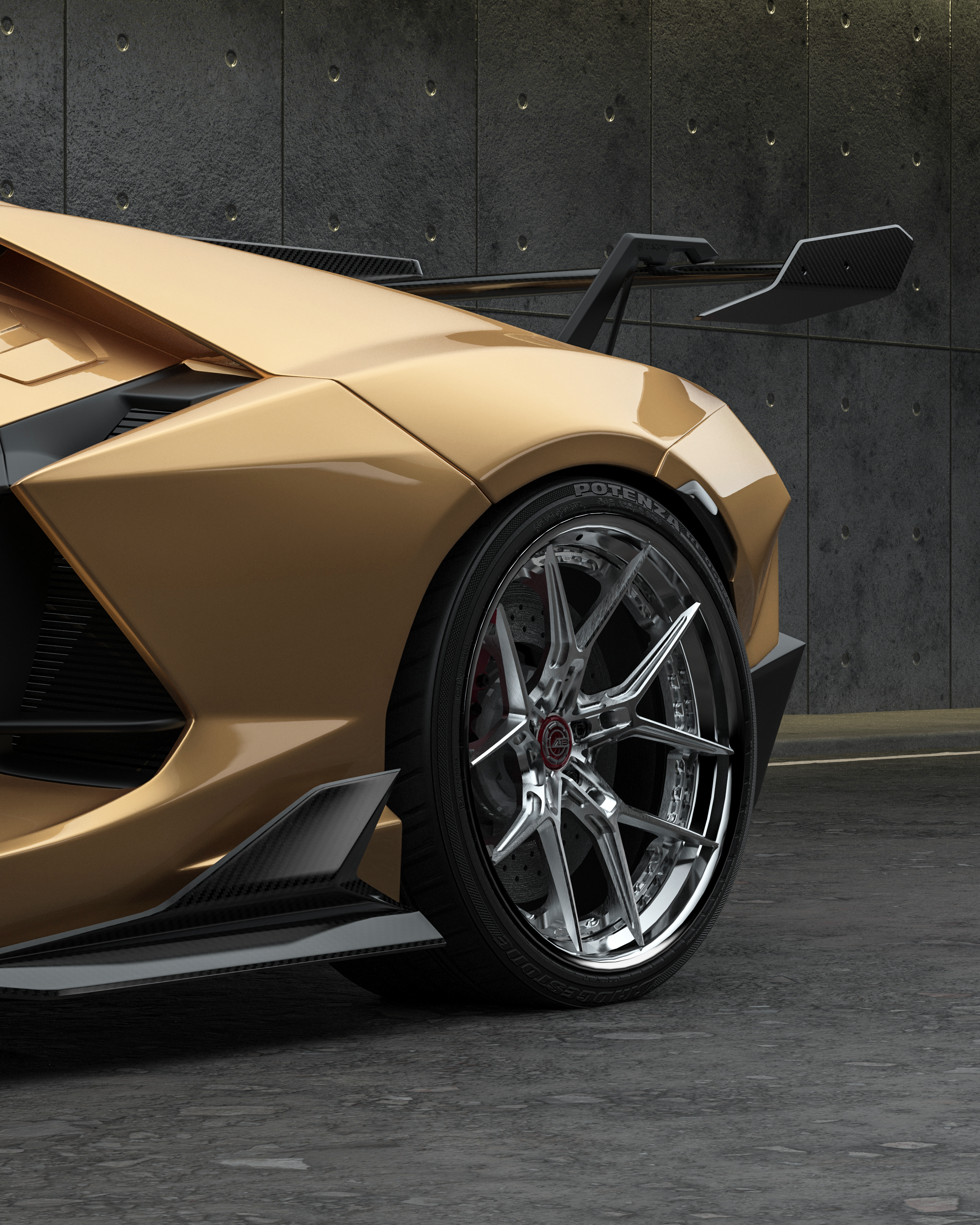 Lamborghini Revuelto Carbon Fiber Body Kit – Stealth Fighter Edition