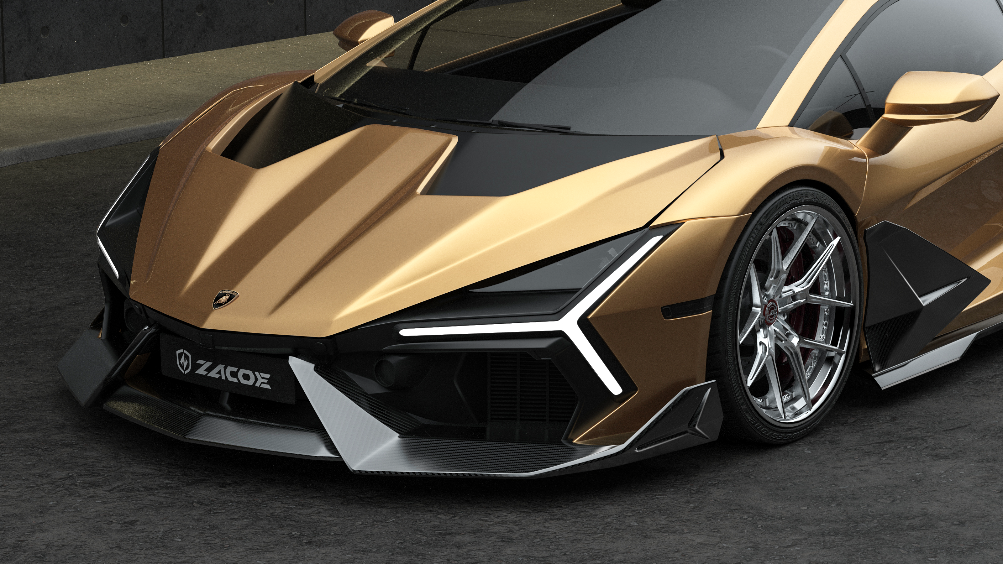 Lamborghini Revuelto Carbon Fiber Body Kit – Stealth Fighter Edition