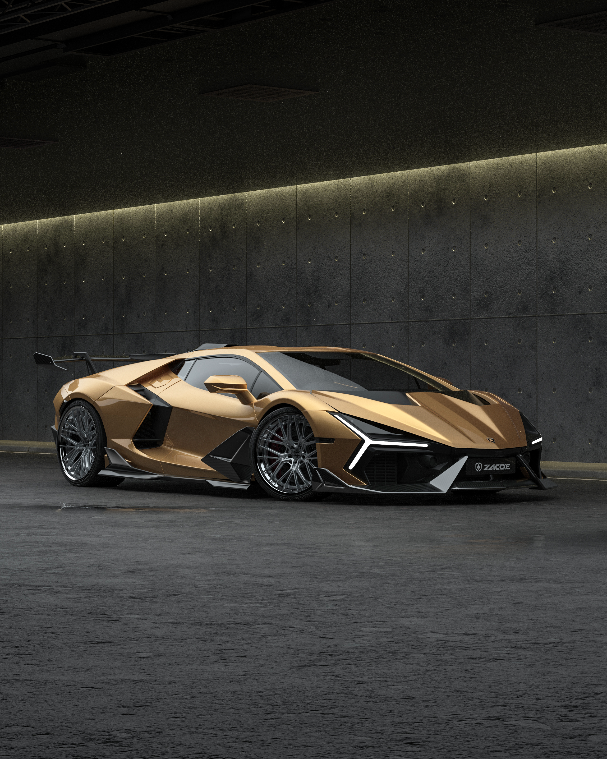 Lamborghini Revuelto Carbon Fiber Body Kit – Stealth Fighter Edition