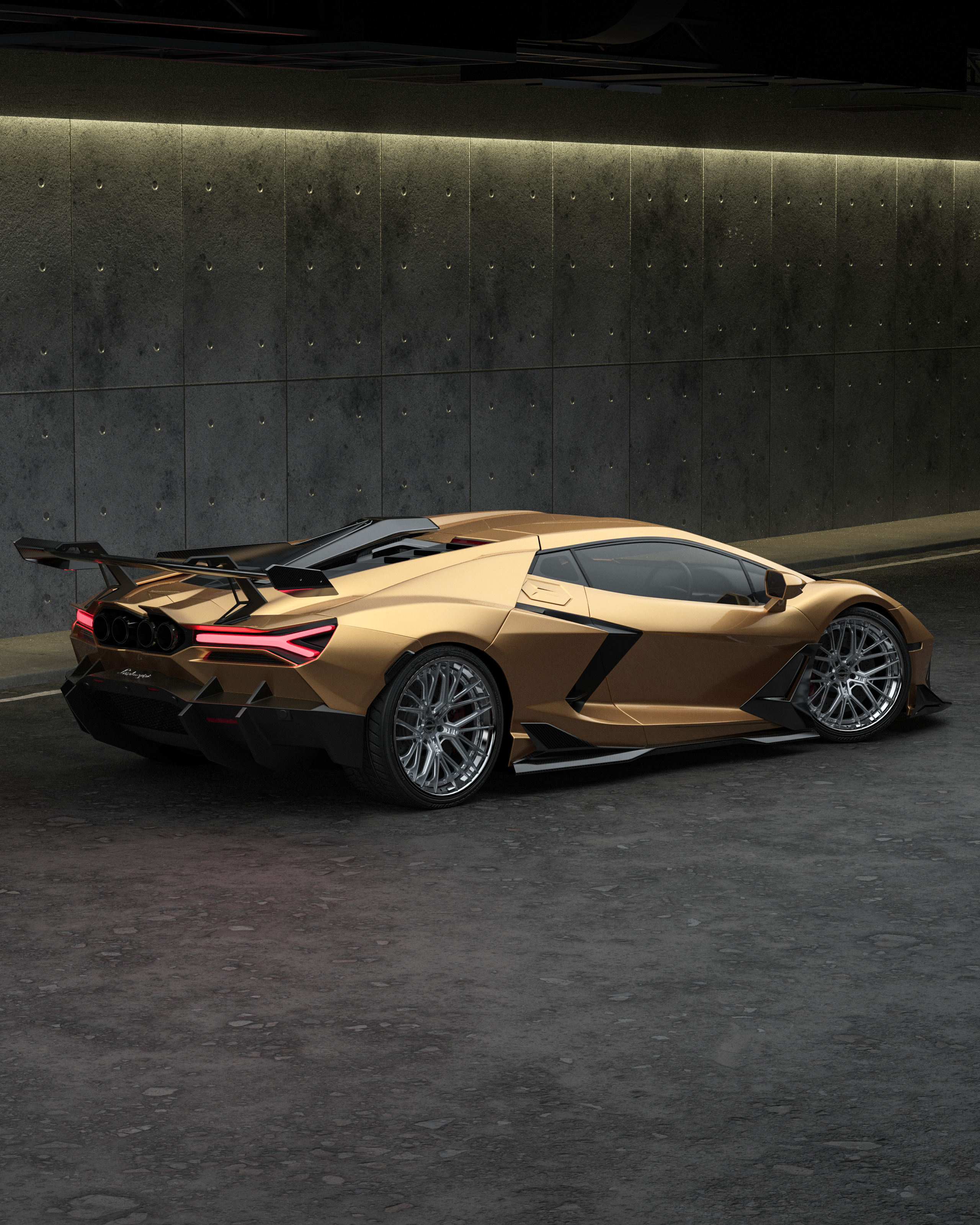 Lamborghini Revuelto Carbon Fiber Body Kit – Stealth Fighter Edition