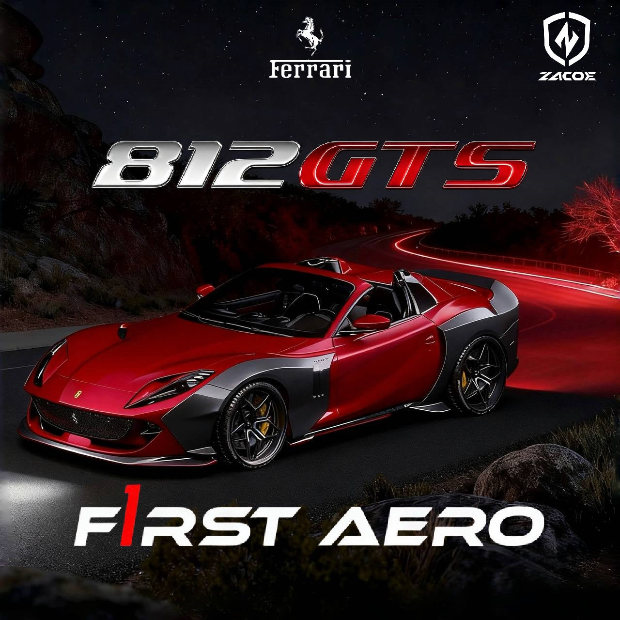 Ferrari 812 GTS Wide Body Carbon Fiber Kit – Muscle Stance Upgrade